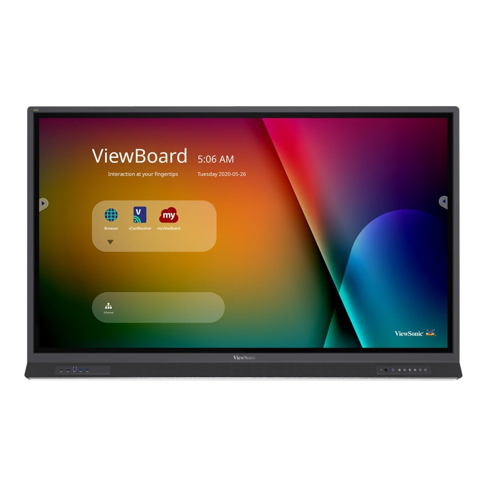 ViewSonic ViewBoard IFP6552 - 65in Diagonal Class (64.5in viewable) LED-backlit LCD display - interactive - with optional slot-in PC capability and touchscreen (multi touch) - 4K UHD (2160p) 3840 x 2160