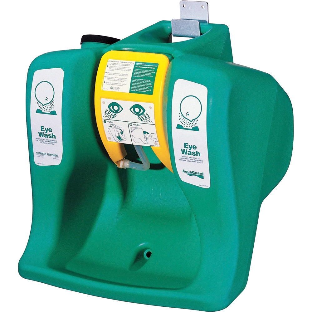 R3 Safety Self-Contained Gravity-Flow Eyewash Unit, 16-Gallon, Green