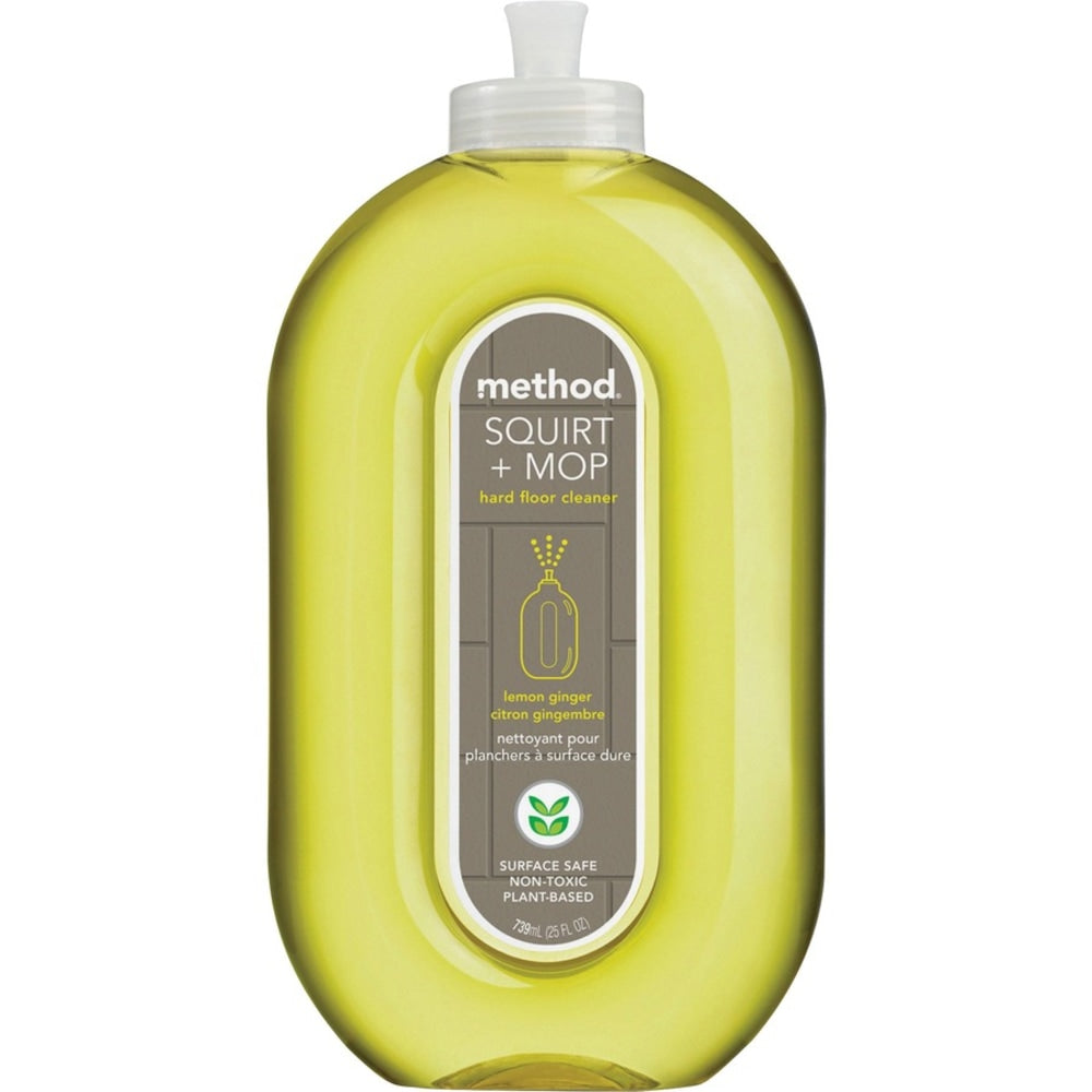 Method Squirt + Mop Hard Floor Cleaner - Ready-To-Use - 25 fl oz (0.8 quart) - Lemon Ginger Scent - 6 / Carton - Lemon