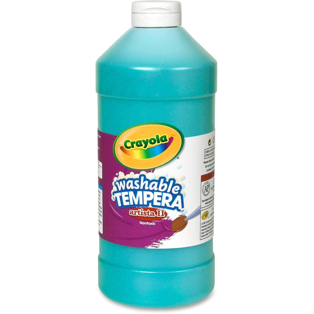 Crayola Washable Tempera Paint Artista II, 1 Quarts, Turquoise Blue