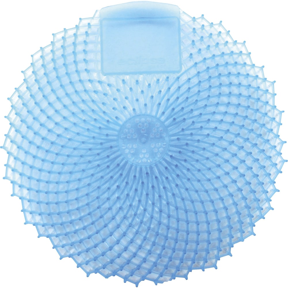 Genuine Joe Fresh Cotton Scent Odor-Control Urinal Screens, 7in, Light Blue, Pack Of 12 Urinal Screens