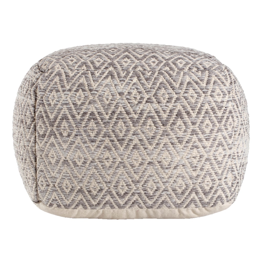 Anji Mountain Cherokee Pouf Ottoman, Slate