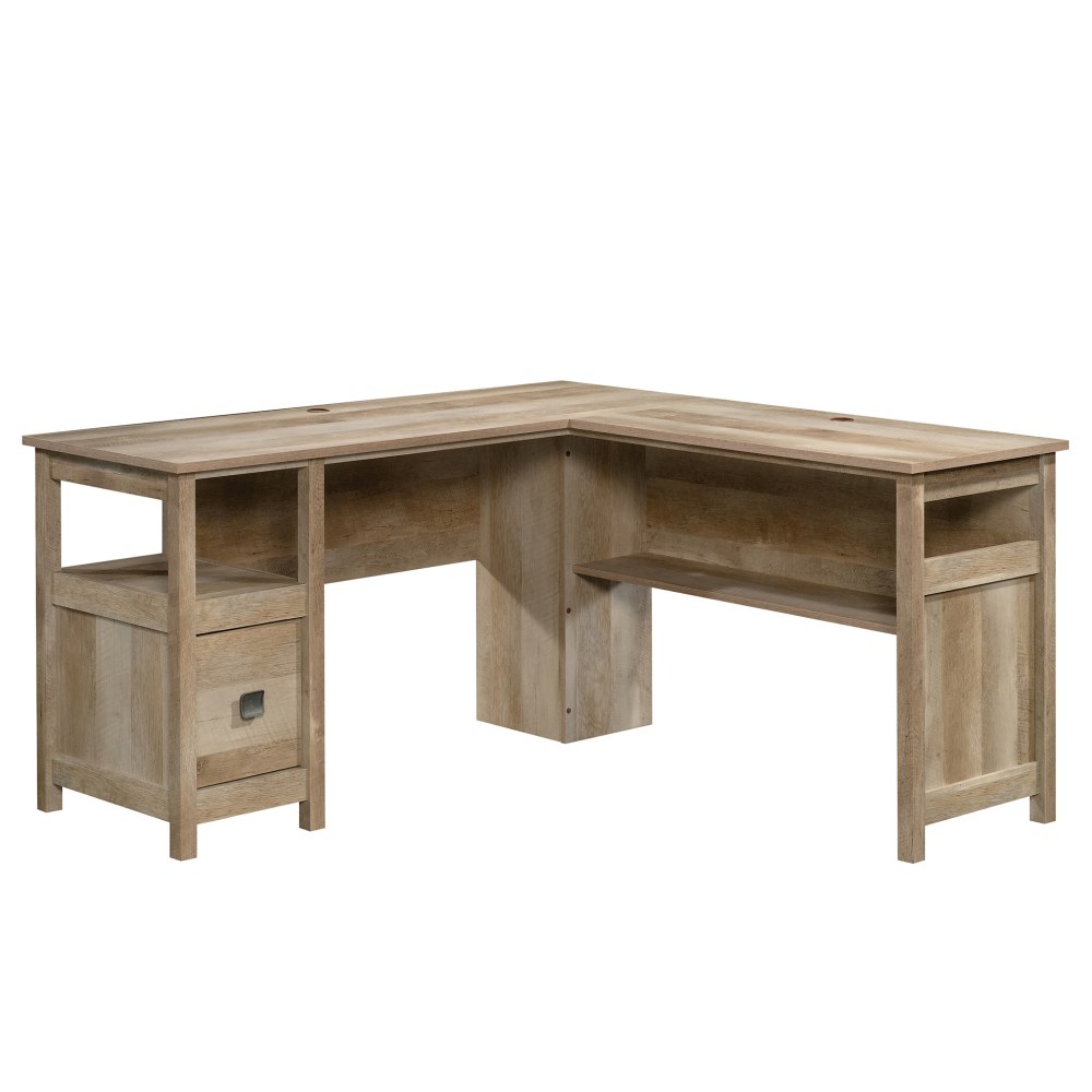 Sauder Cannery Bridge 60inW L-Shaped Computer Desk, Lintel Oak