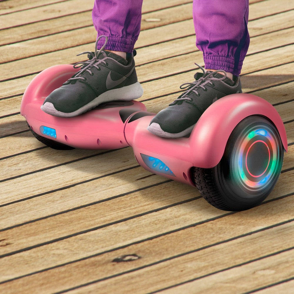 AOB Hoverboard With Bluetooth Speakers, 7inH x 27inW x 7-5/16inD, Pink