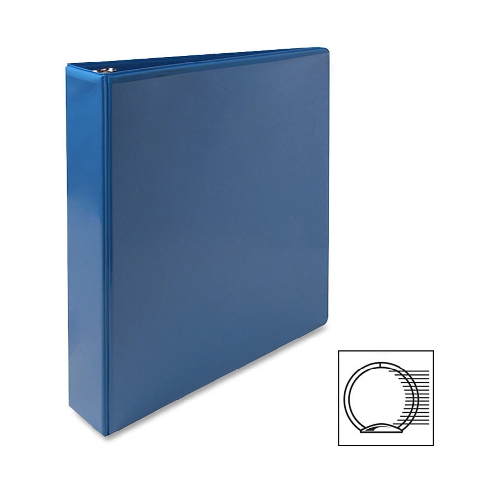 Sparco Premium View 3-Ring Binder, 1 1/2in Round Rings, 96% Recycled, Light Blue