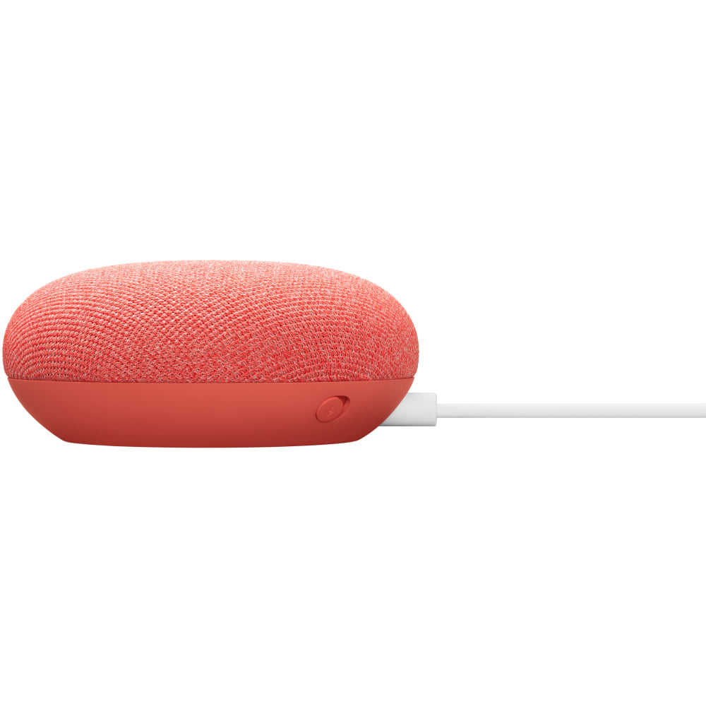 Google Nest Mini Smart Home Speaker, Google Assistant Supported, Coral Red