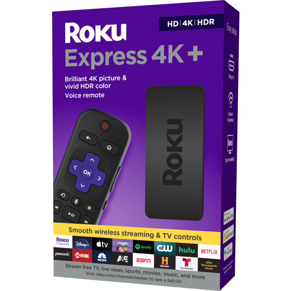 Roku Express 4K+ Media Streaming Device, 3941R