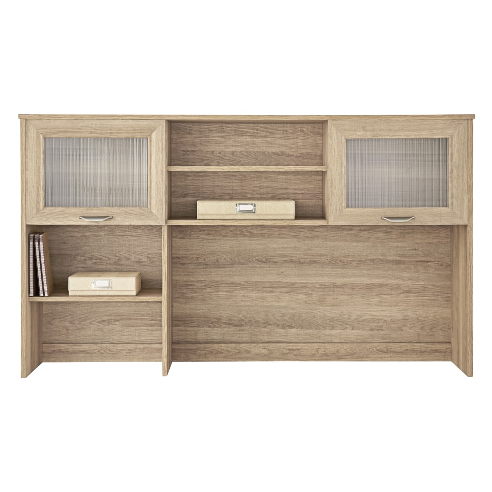 Realspace Magellan 58in Hutch for Corner/L-Desk, Blonde Ash