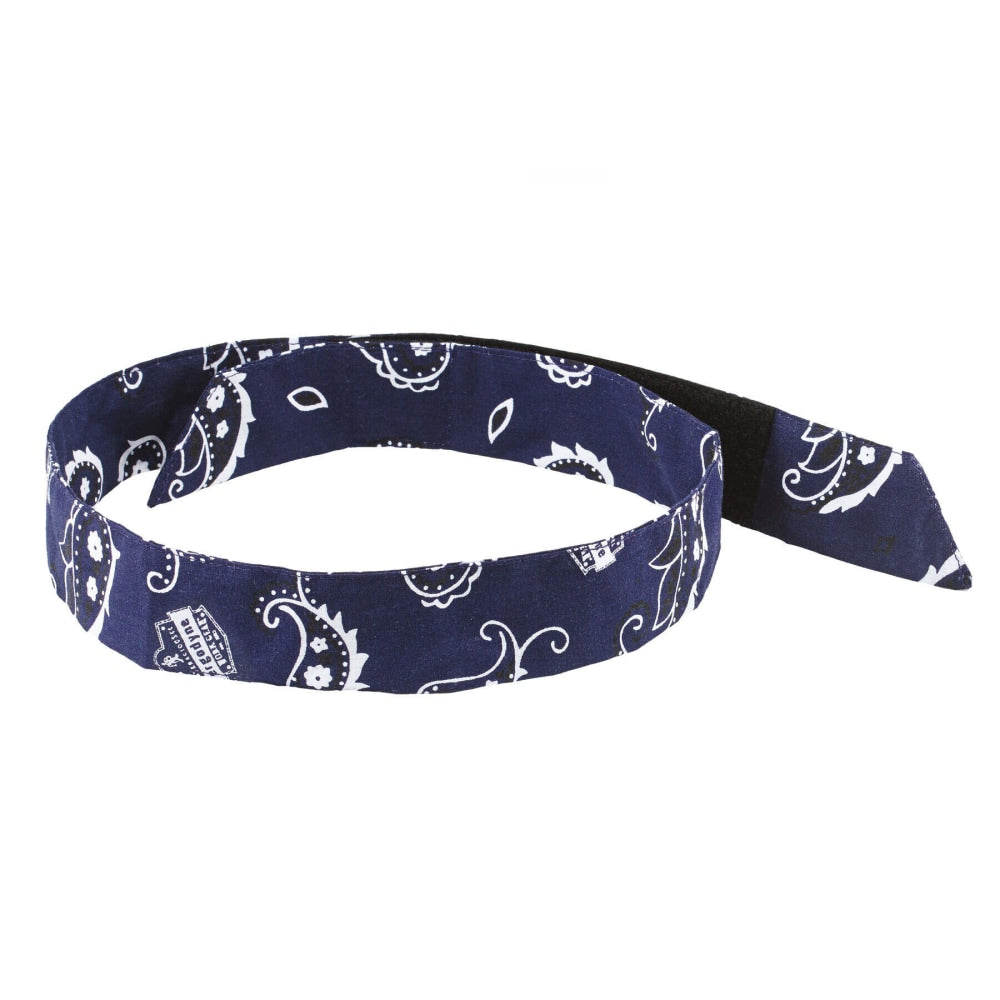 Ergodyne Chill-Its 6705 Evaporative Cooling Bandanas, Navy Western, Pack Of 24 Bandanas