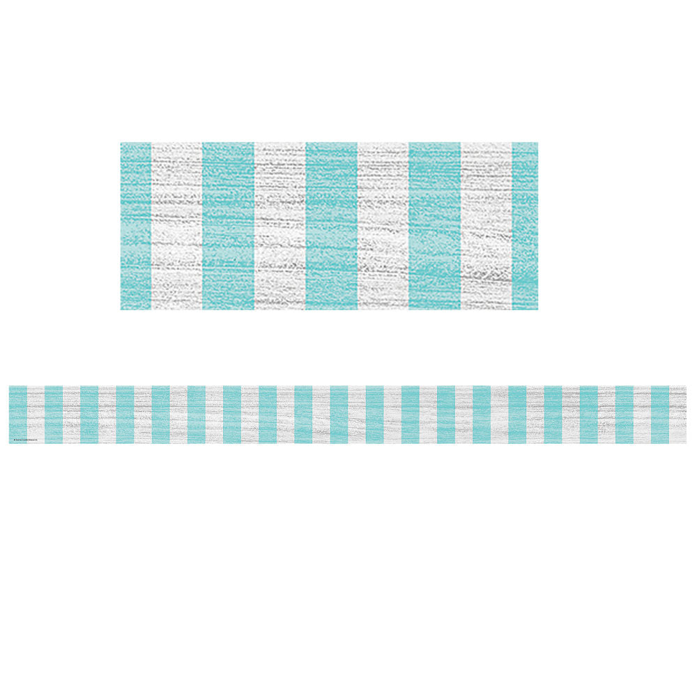 Teacher Created Resources Border Trim, Vintage Blue Stripes, Set Of 6 Packs