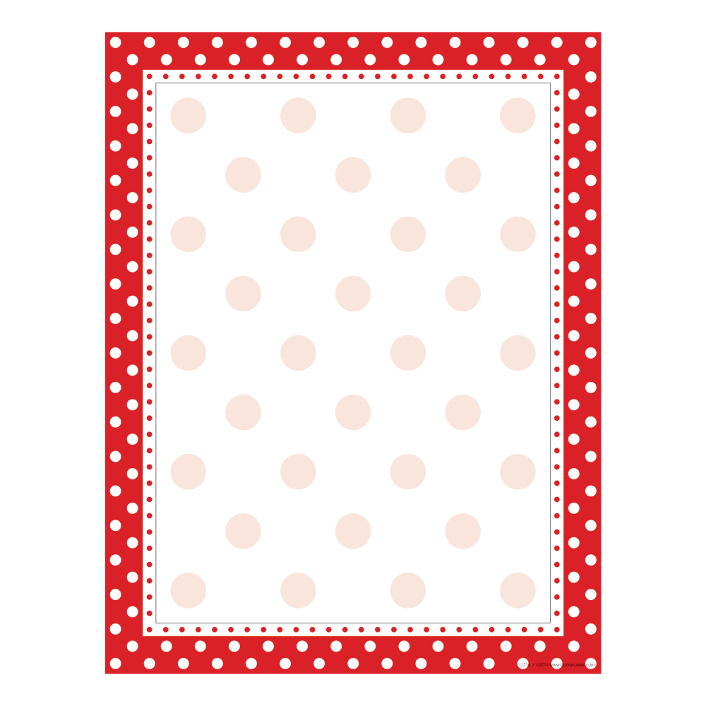 Barker Creek 2-Design Computer Paper, Letter Paper Size, Dots, 100 Sheets