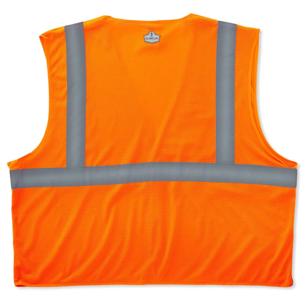 Ergodyne GloWear Safety Vest, Economy, Type-R Class 2, 4X/5X, Orange, 8210HL