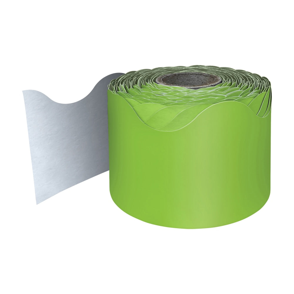 Carson Dellosa Education Rolled Scalloped Borders, Lime, 65ft Per Roll, Pack Of 3 Rolls