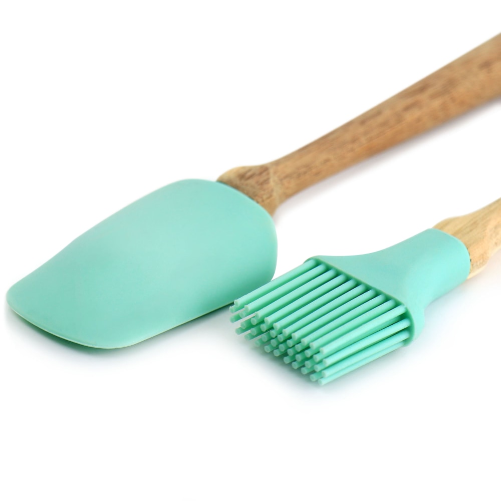 Martha Stewart Everyday Silicone Mini Utensil Set, Mint