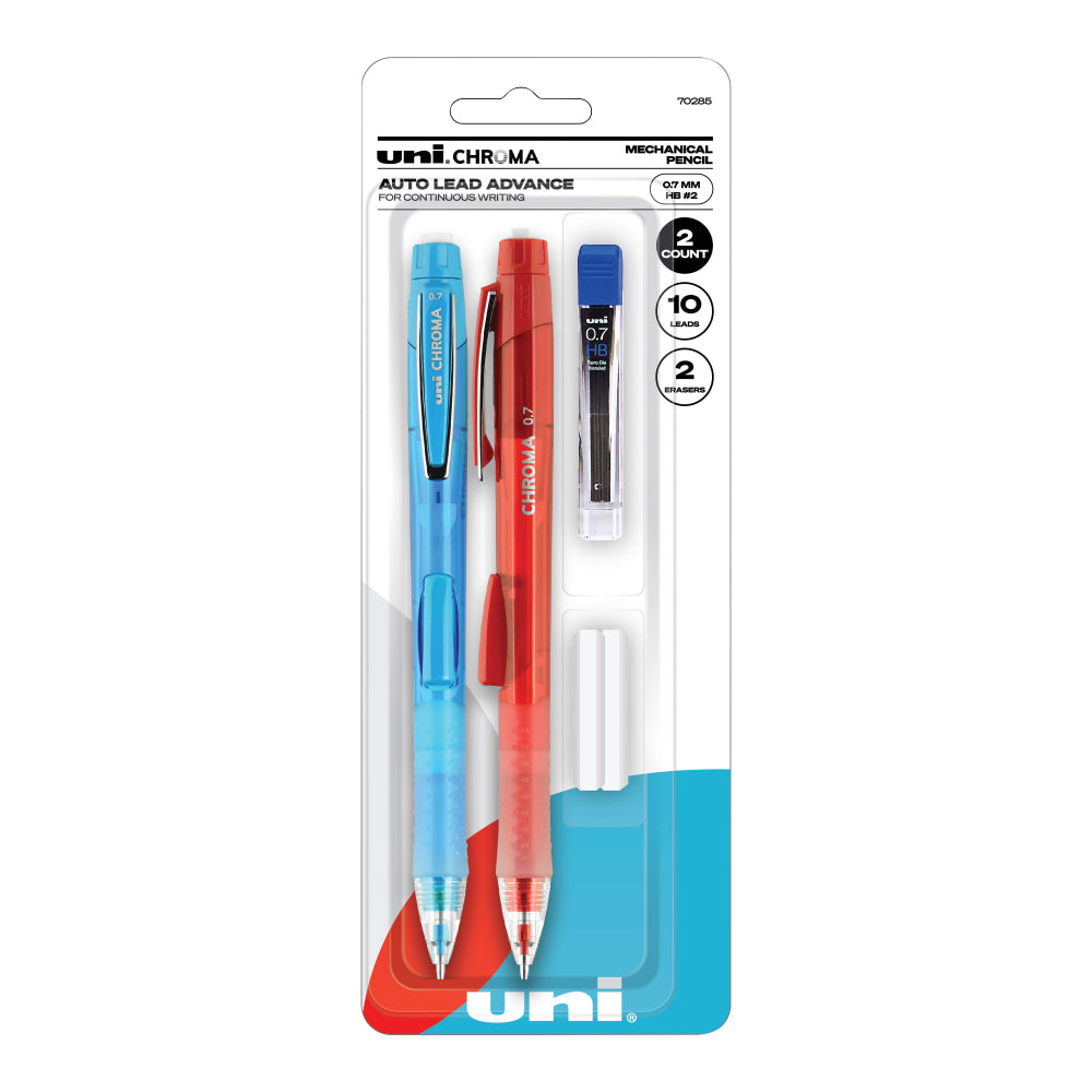 Uni-Ball CHROMA Mechanical Pencils Starter Set, Red/Blue