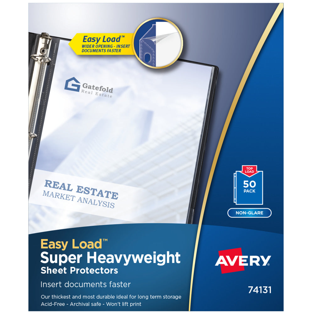 Avery Top-Loading Nonstick Sheet Protectors, Super Heavyweight, 8 1/2in x 11in, Box Of 50