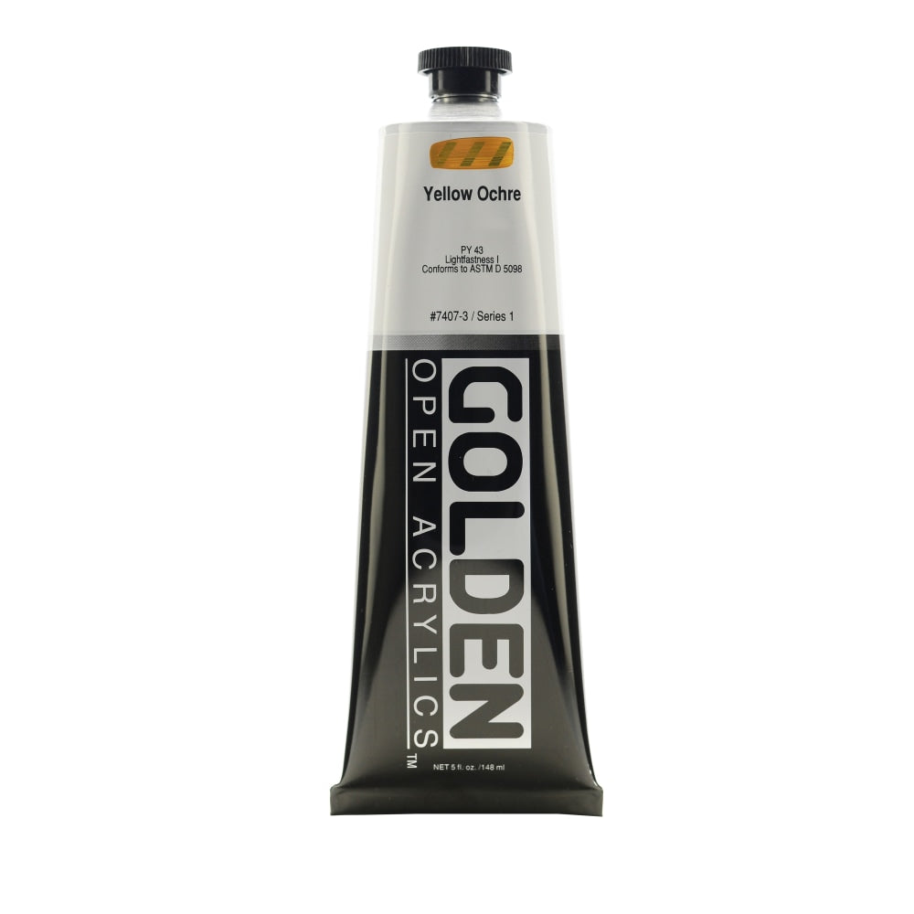 Golden OPEN Acrylic Paint, 5 Oz Tube, Yellow Ochre