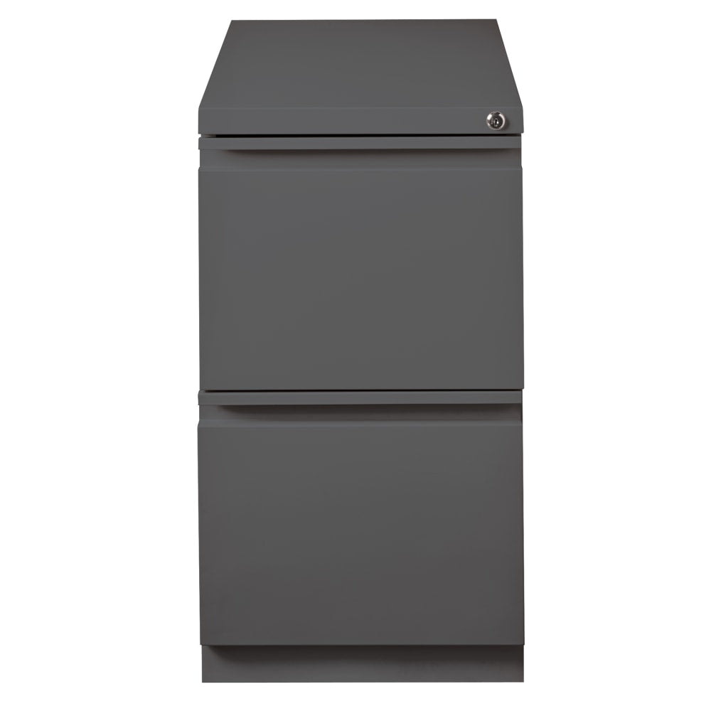 WorkPro 19-7/8inD Vertical 2-Drawer Mobile Pedestal File Cabinet, Charcoal