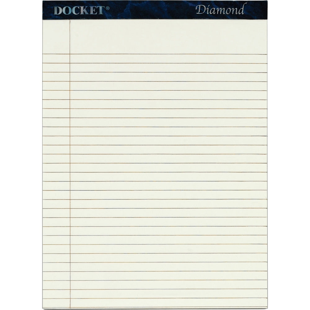 TOPS Docket Diamond 100% Recycled Writing Pads, 8 1/2in x 11in, Legal Ruled, 50 Sheets, Ivory, Pack Of 2 Pads