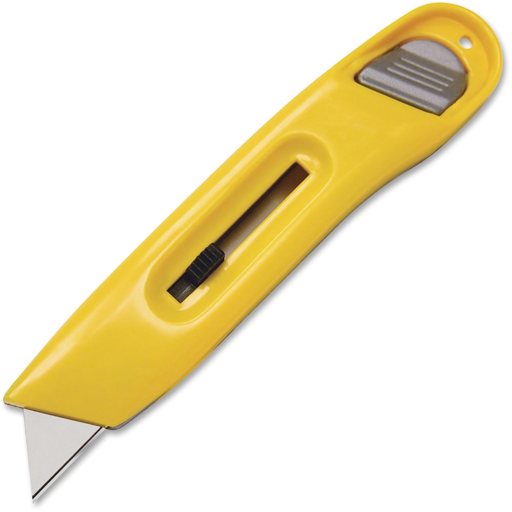 COSCO General-purpose Retractable Utility Knife - 1 x Blade(s) - Plastic Handle - Silver, Silver