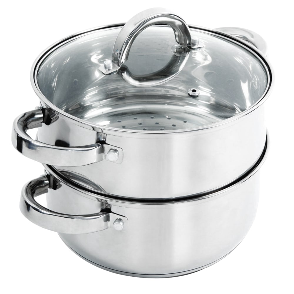 Oster Hali 3-Piece Stainless Steel Steamer Set, Silver