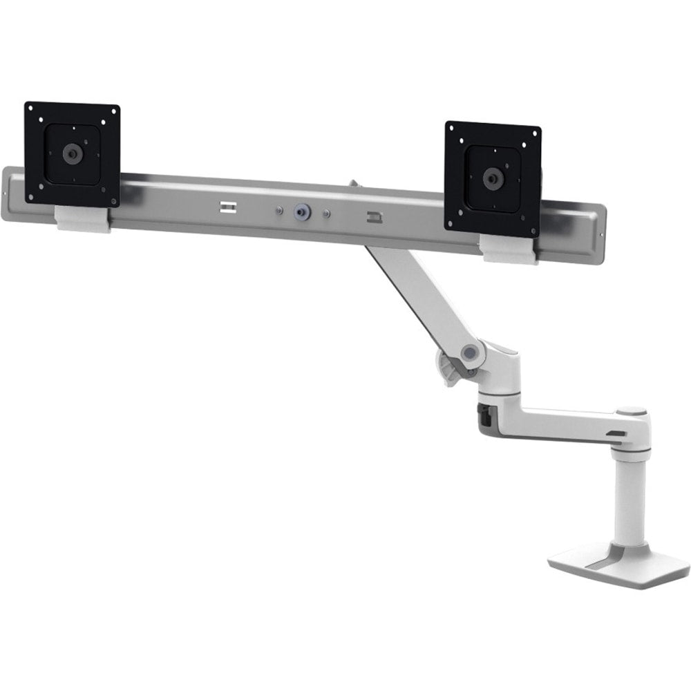 Ergotron Desk Mount for Monitor - Polished Aluminum - 2 Display(s) Supported - 25in Screen Support - 22 lb Load Capacity - 100 x 100, 75 x 75