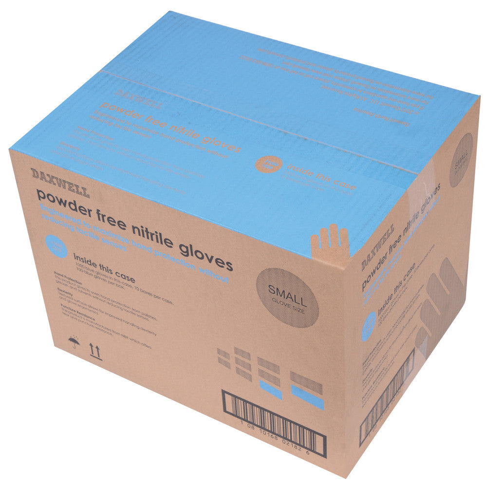 Daxwell Nitrile Gloves, Small, 100 Pairs Per Box, Case Of 10 Boxes