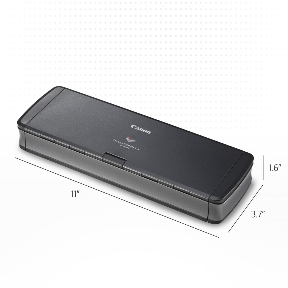 Canon imageFORMULA P-215II Sheetfed Scanner - 600 dpi Optical - 24-bit Color - 8-bit Grayscale - 15 ppm (Mono) - 10 ppm (Color) - Duplex Scanning - Portable - USB