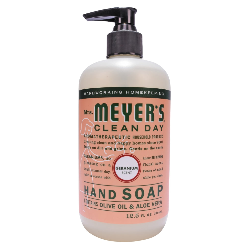 Mrs. Meyers Clean Day Liquid Hand Soap, Geranium Scent, 12.5 Oz Bottle