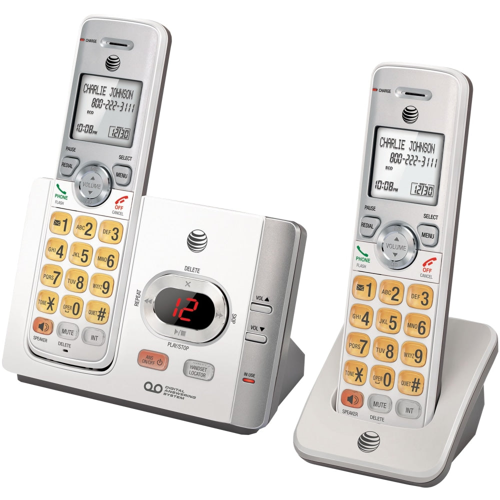 AT&T DECT 6.0 Cordless Answering System With Caller ID/Call Waiting, White, EL52215