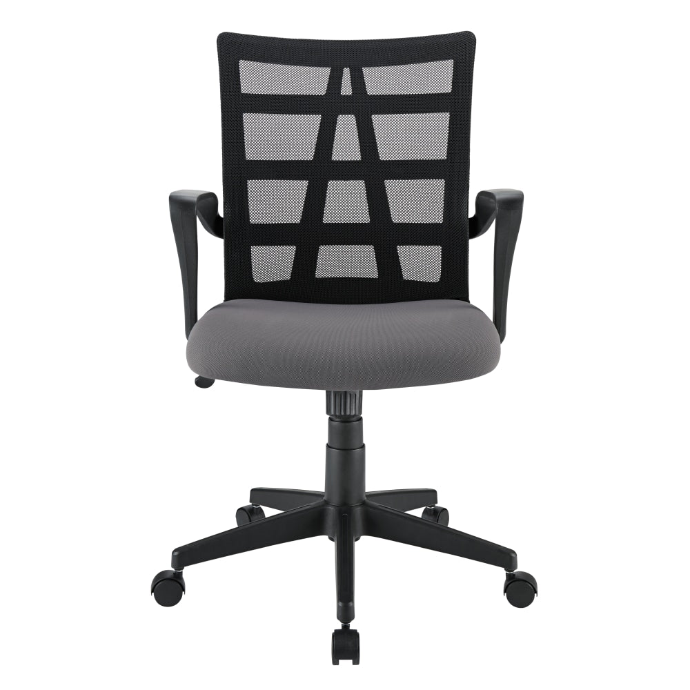 Realspace Jaxby Mesh Mid-Back Task Chair, Black/Gray, BIFMA Compliant