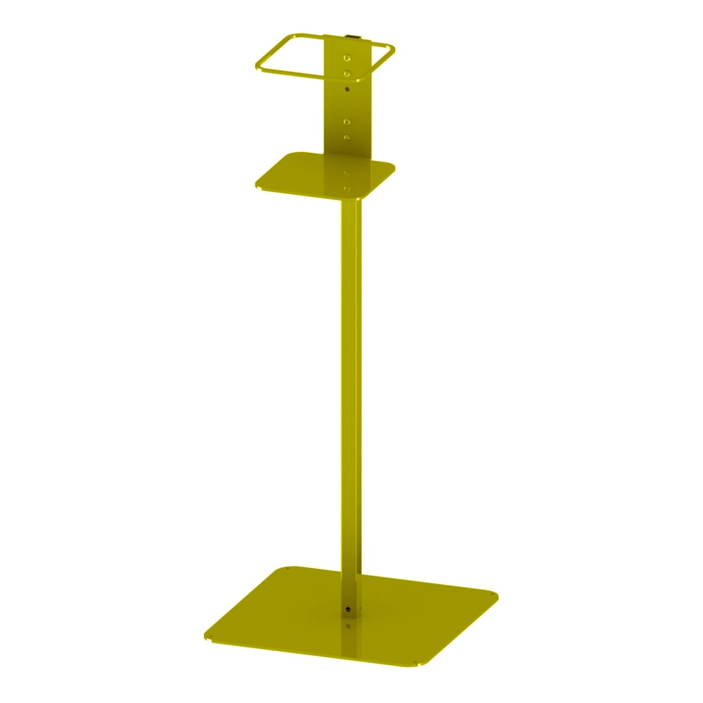 Built Sanitizer Floor Stand, 37in x 14in x 14in, Yellow