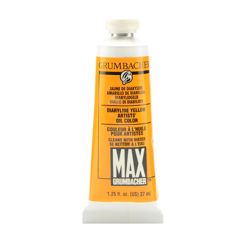 Grumbacher Max Water Miscible Oil Colors, 1.25 Oz, Diarylide Yellow, Pack Of 2