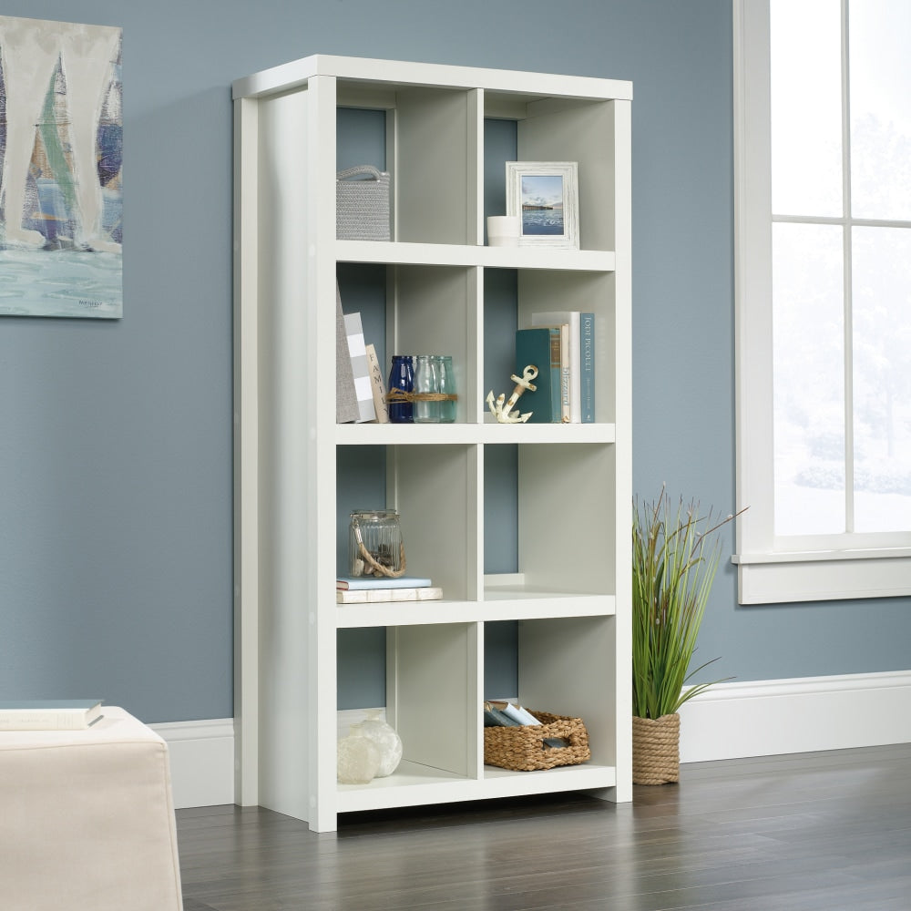 Sauder Homeplus 62inH 8-Cube Storage Bookcase, White