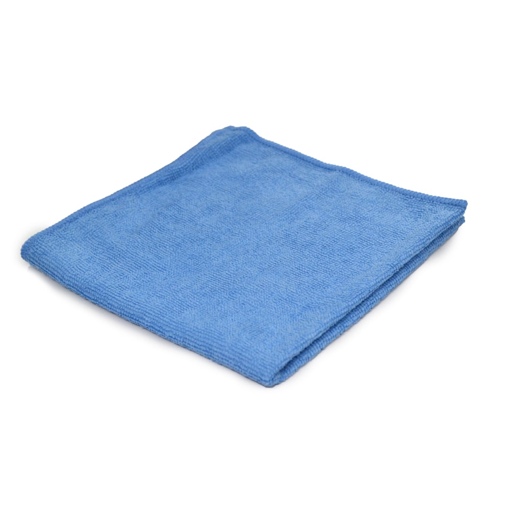 Pro-Clean Basics Microfiber Towels, Terry Microfiber, 16in x 27in, Blue, Pack Of 48 Towels