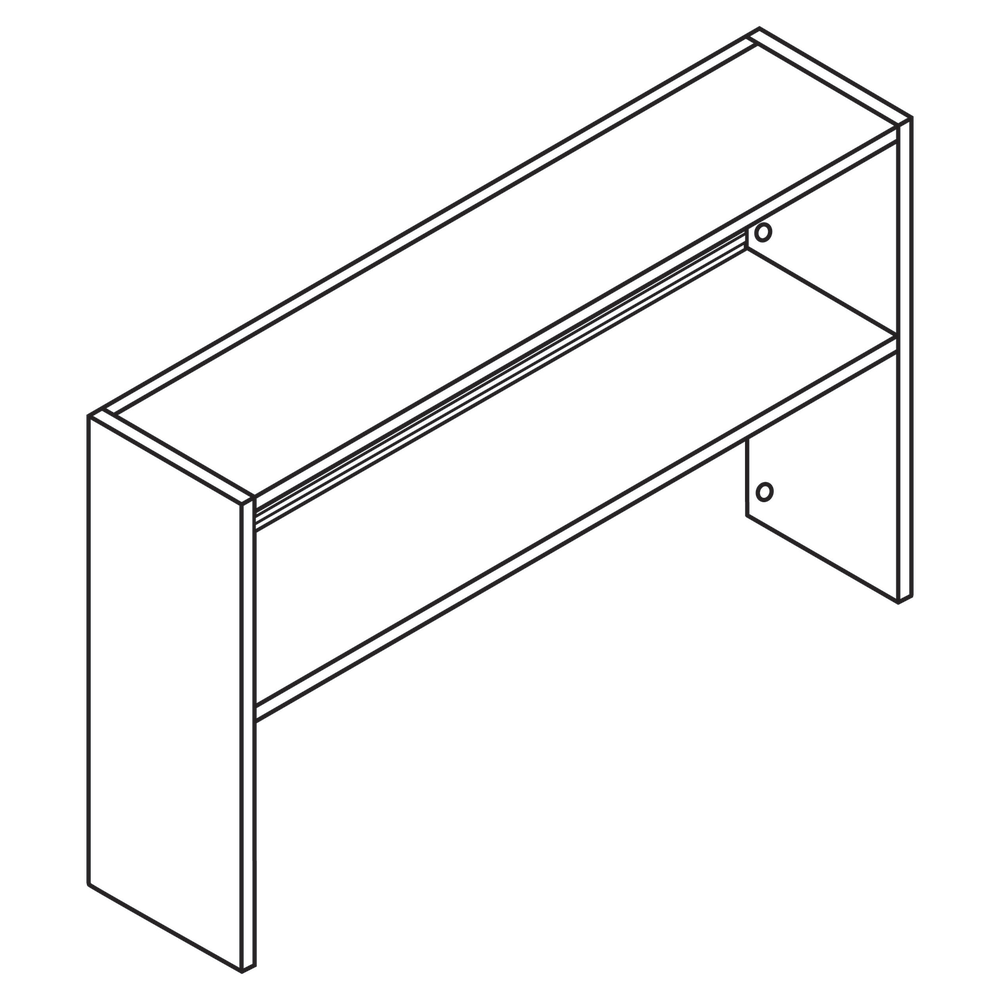 HON 38000 Series Stack-On Steel Hutch, 60inW, Charcoal