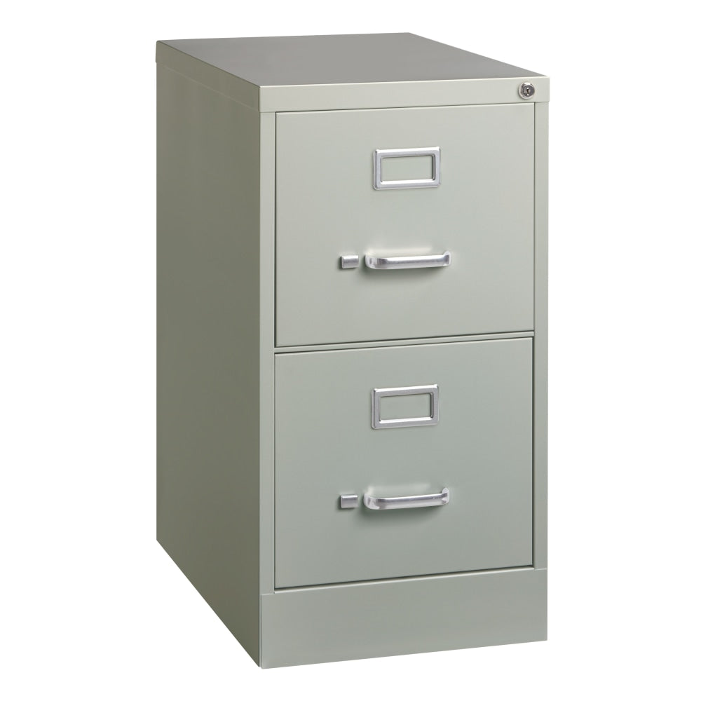 Hirsh 22inD Vertical 2-Drawer File Cabinet, Light Gray