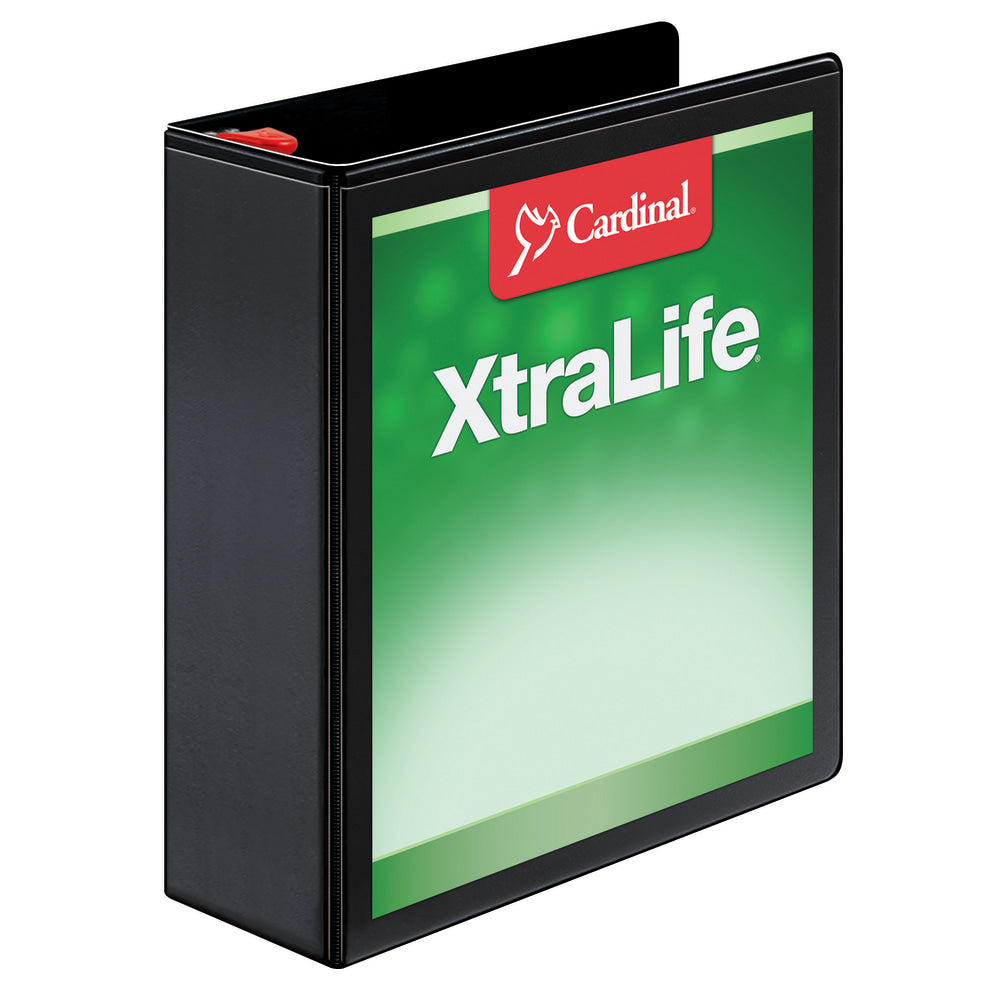 Cardinal XtraLife Locking Slant-D Ring 3-Ring Binder, 3in D-Rings, Black