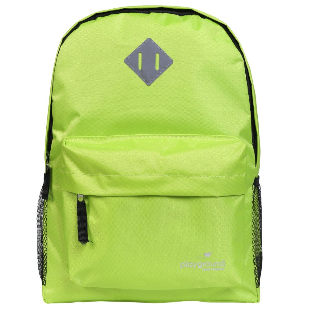 Playground Hometime Backpacks, Neon Yellow, Pack Of 12 Backpacks