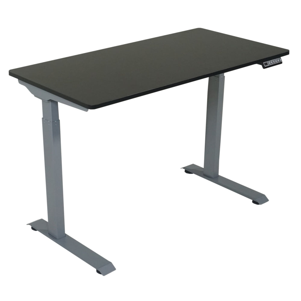 Victor Electric 48inW Standing Desk, Black/Light Gray