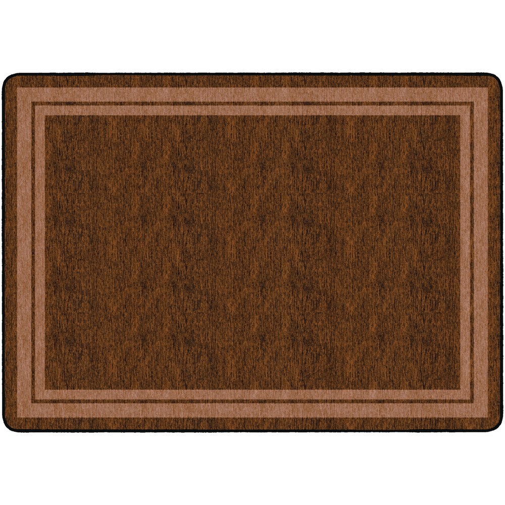 Flagship Carpets Double-Border Rectangular Rug, 72in x 100in, Chocolate