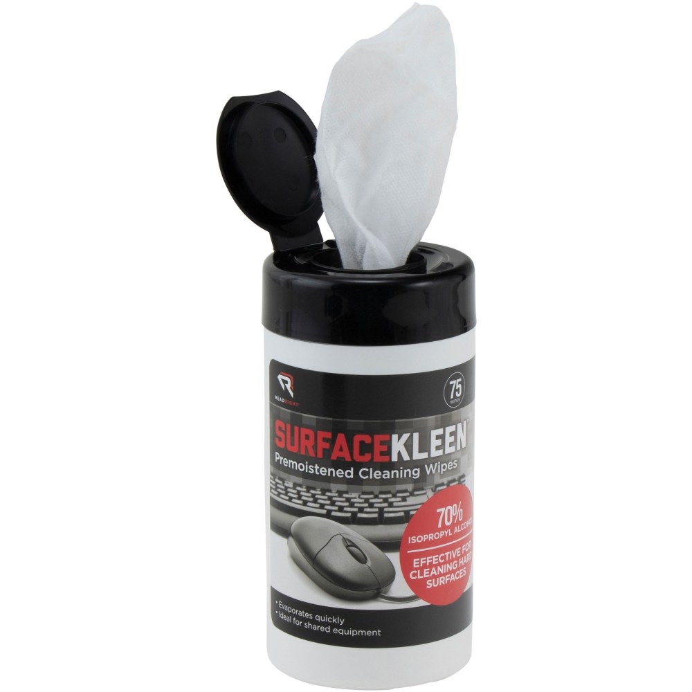 Advantus SurfaceKleen - Cleaning wipes - disposable - isopropyl alcohol - 75 sheets