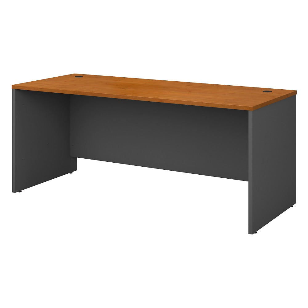 Bush Business Furniture Components Office 72inW Computer Desk, Natural Cherry/Graphite Gray, Standard Delivery