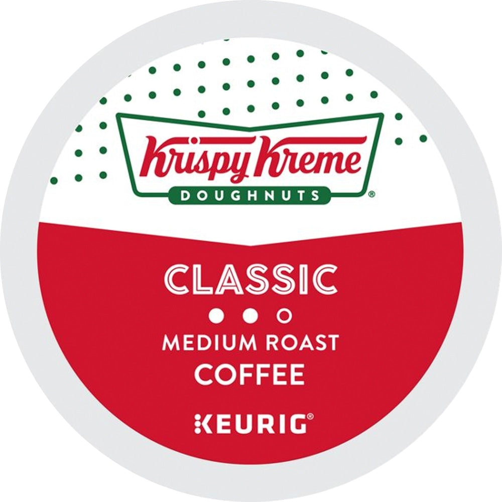 Krispy Kreme Doughnuts Single-Serve Coffee K-Cup Pods, Smooth Medium Roast, Carton Of 24