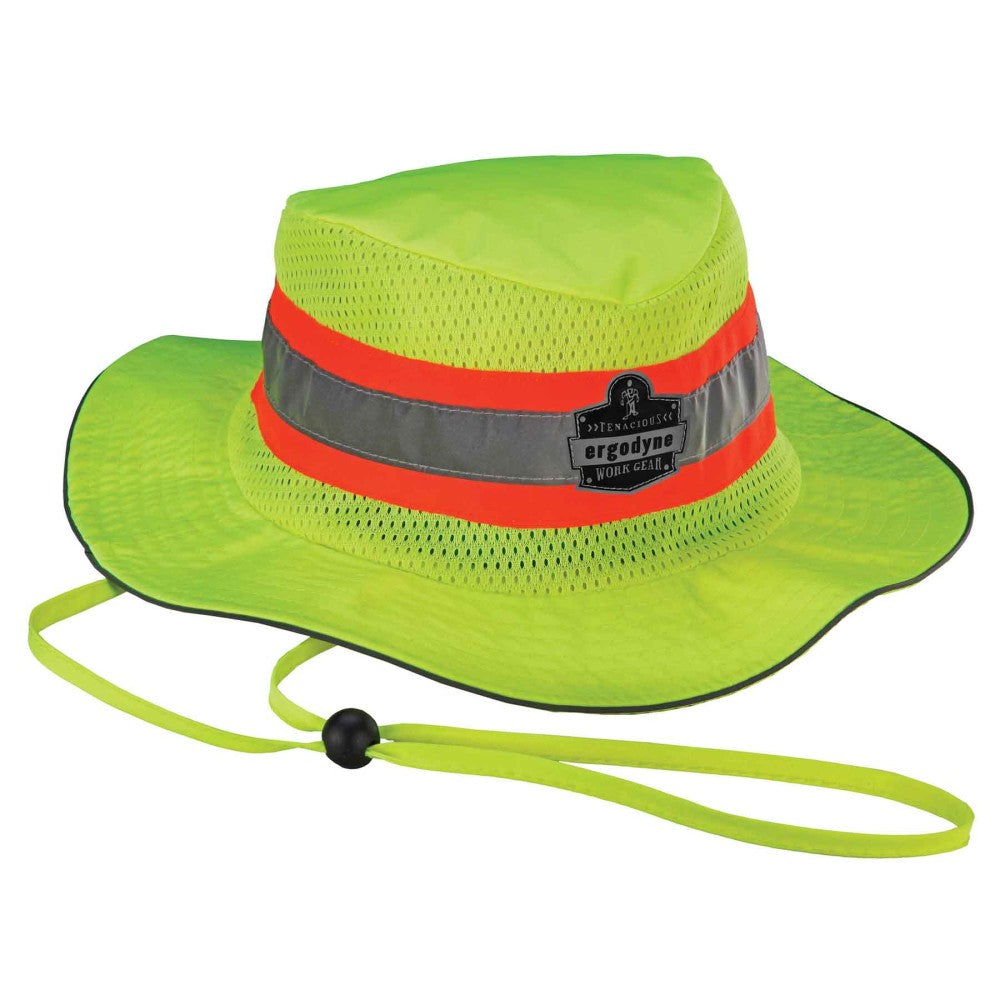 Ergodyne Chill-Its 8953CT Evaporative Class Headwear Hi-Vis Ranger Hat, Large/X-Large, Lime