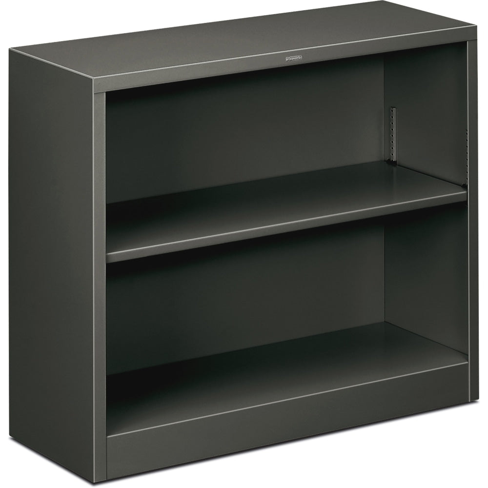 HON Brigade Steel Modular Shelving Bookcase, 2 Shelves, 29inH x 34-1/2inW x 12-5/8inD, Charcoal