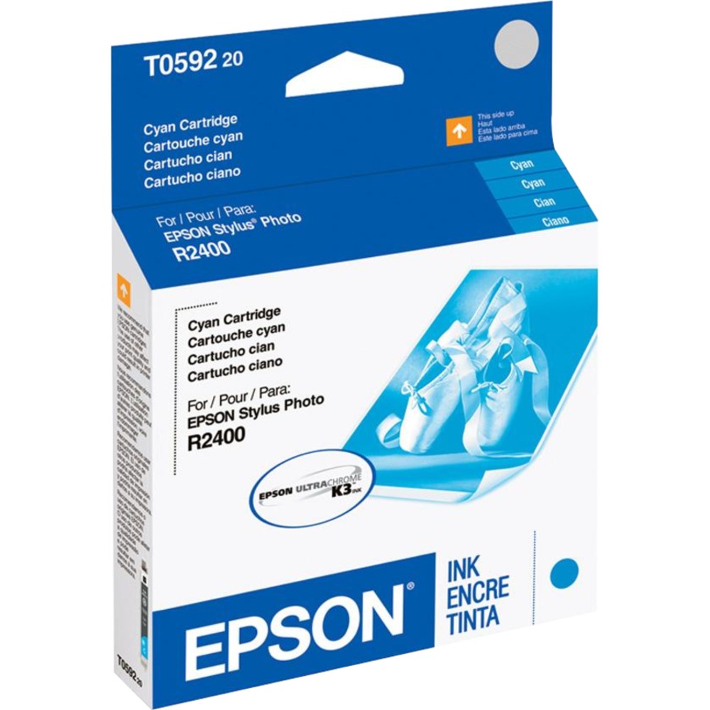 Epson T0592 UltraChrome K3 Cyan Ink Cartridge, T059220