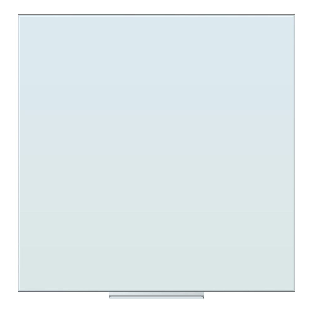 U Brands Frameless Floating Non-Magnetic Glass Dry-Erase Board, 36in X 36in, Frosted White (Actual Size 35in x 35in)