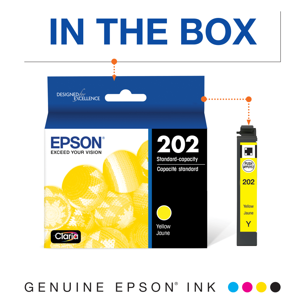 Epson 202 Claria Yellow Ink Cartridge, T202420-S