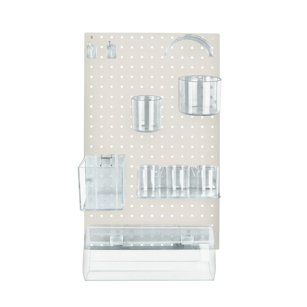 Azar Displays 10-Piece Pegboard Organizer Kit, White